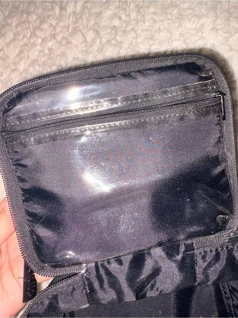 Studio Basics Black Nylon Makeup Organizer Travel Train Case